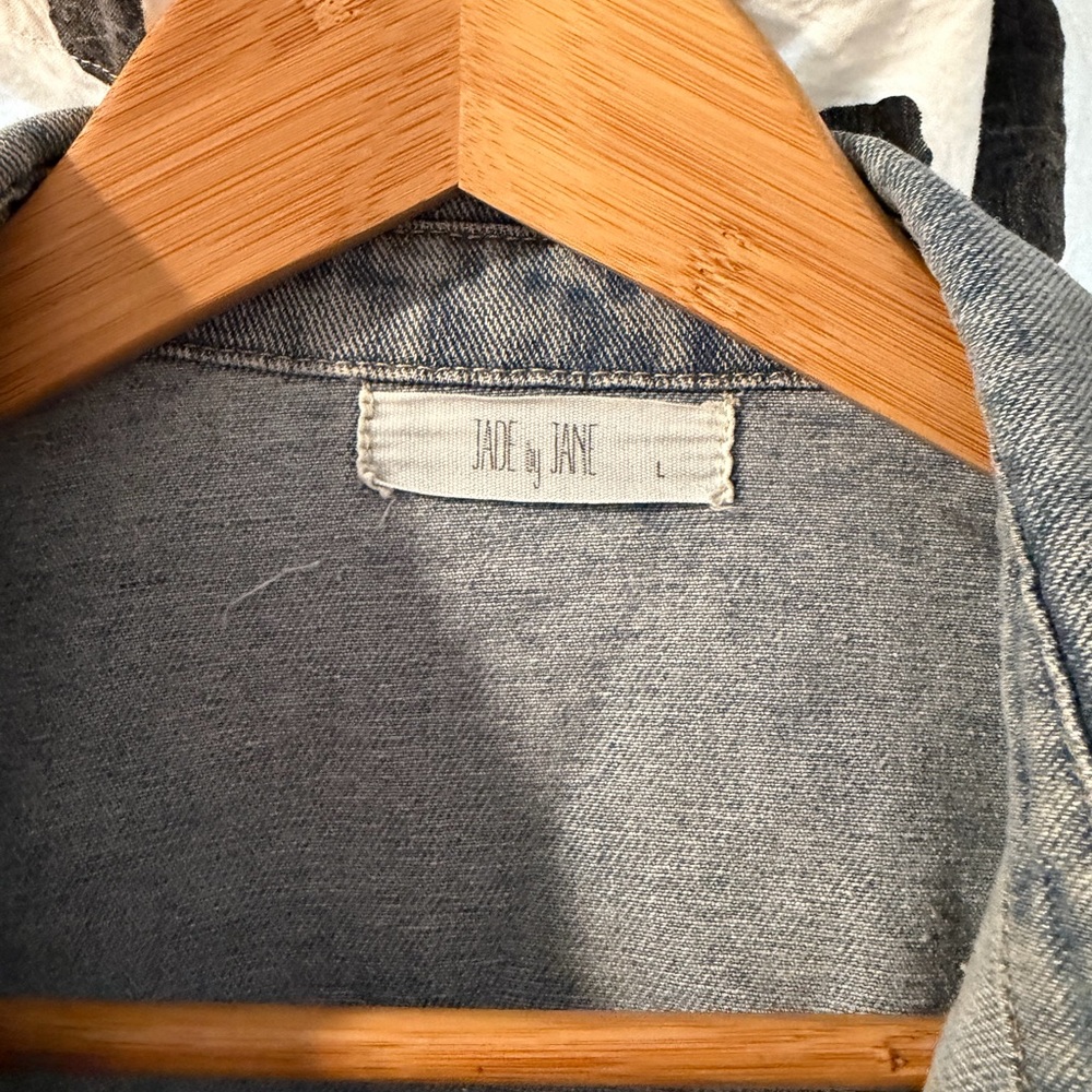Boutique Denim Jacket with Colorful Patches - Picture 4 of 5